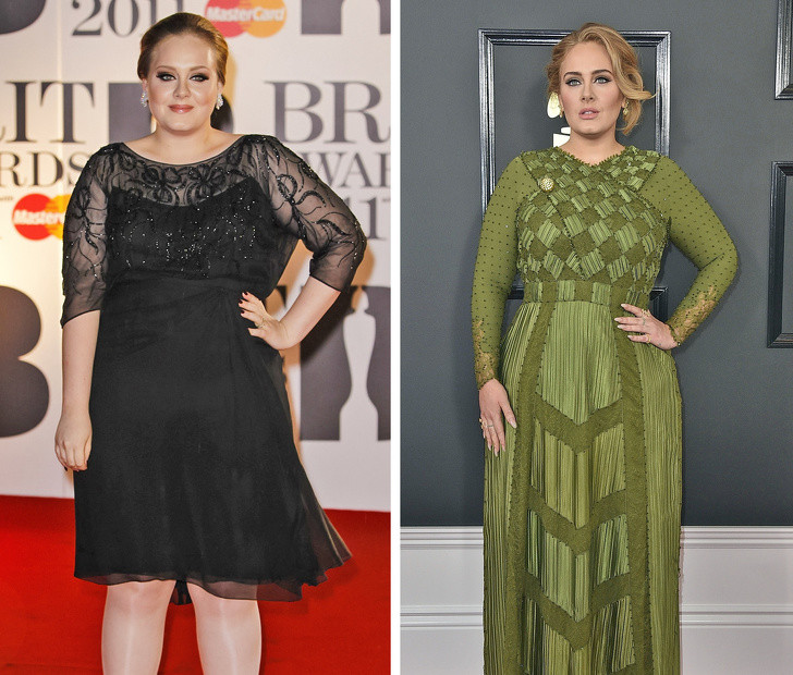 Adele: Luôn tự tin về hình thể mũm mĩm của mình nhưng giọng ca vàng nước Anh Adele từng có lúc phải ăn kiêng để giảm cân và giữ gìn sức khỏe. Cô phải cắt bỏ đường hoàn toàn khỏi chế độ ăn của mình.