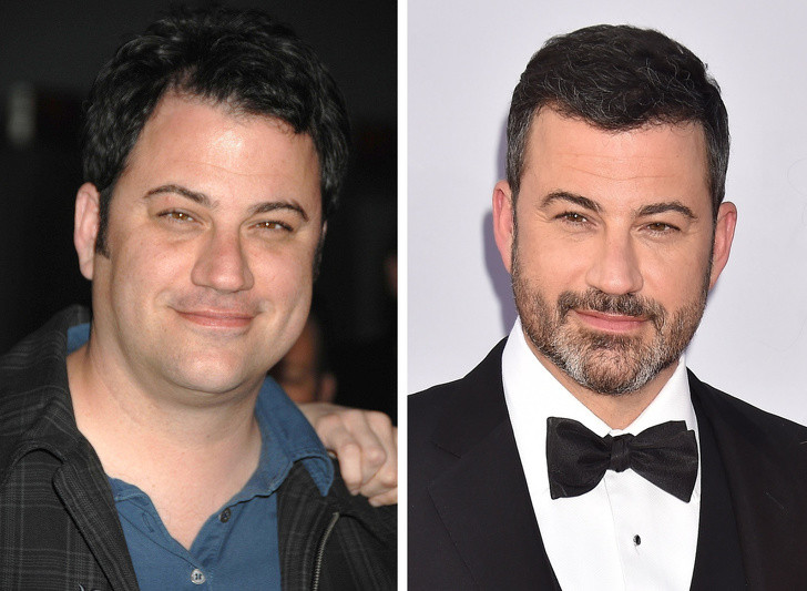 Nam diễn viên Mỹ Jimmy Kimmel từng đạt cân nặng 90kg và anh buộc phải giảm cân. Anh bắt đầu tập luyện nhiều hơn và đếm lượng calo, cùng với việc nhịn ăn liên tục. Cuối cùng, Jimmy đã giảm được 11kg. Ảnh: BS.