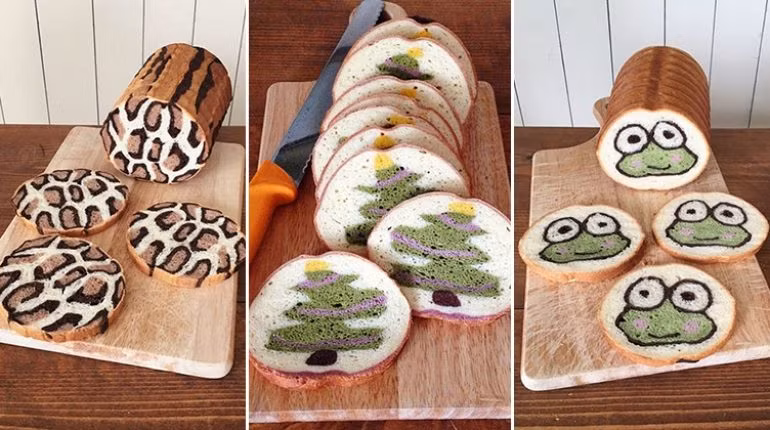 Nhìn bên ngoài, mọi người nghĩ rằng đây chỉ là một chiếc bánh bình thường. Khi cắt lát, bạn sẽ thấy ngạc nhiên.