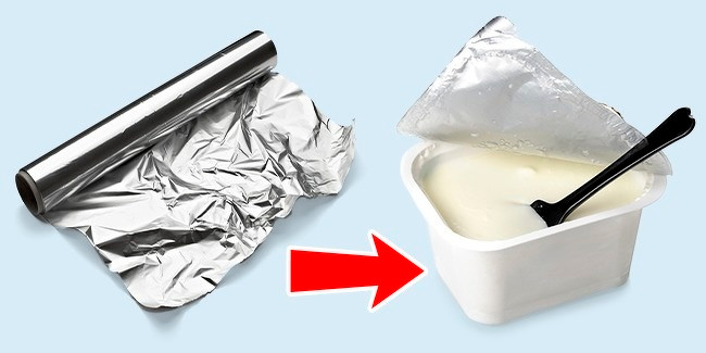 Kem chua và sữa chua nếu muốn giữ trong một thời gian dài, bạn nên thay thế lớp nắp mở bằng giấy nhôm.