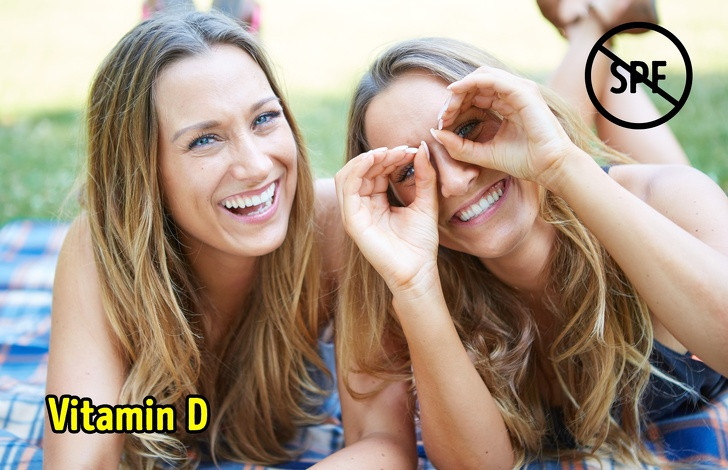 6. Bạn nên dành 15 phút mỗi ngày để sưởi nắng mà không dùng kem chống nắng để làn da có cơ thể tổng hợp vitamin D. Đây là thành phần quan trọng giúp ngăn ngừa ung thư da.
