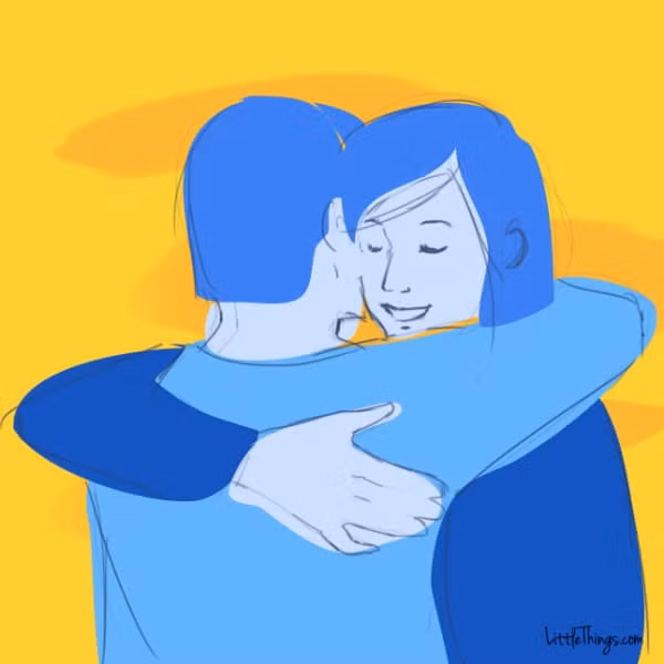  2. Ôm bạn qua vai Đây là một cái ôm đầy an ủi. Xoa lưng bạn, chàng chỉ muốn nhắc nhở bạn rằng sự quan tâm của chàng với bạn là rất lớn. Chàng muốn khích lệ bạn hãy cố gắng lên, và chàng luôn là người bạn đồng hành bên bạn. Cách ôm này của chàng có ý nghĩa hơn mọi lời nói, nó thể hiện sự tin tưởng, và yêu quý của chàng dành cho bạn, Tiến sỹ tâm lý Audrey Nelson cho biết.