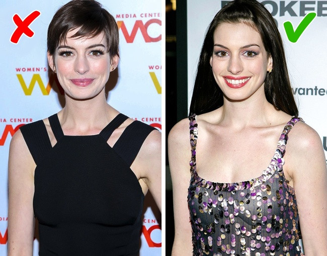 Tóc ngắn có thể có phong cách nhưng nó lại làm bạn già thêm một vài năm tuổi. Hãy nuôi tóc dài nếu bạn có một mái tóc khỏe mạnh.