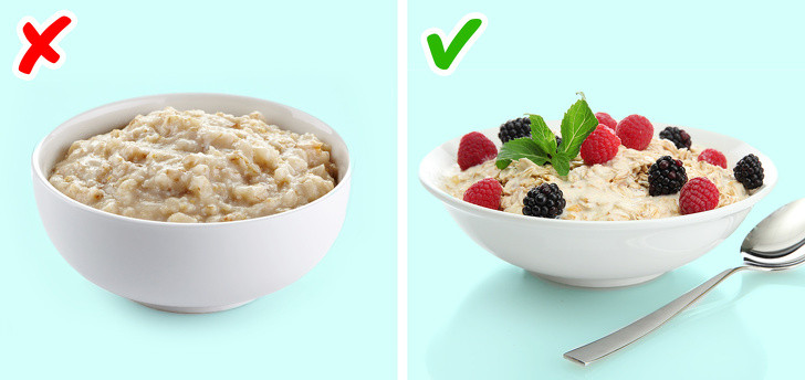 Nguyên tắc 6: Thưởng thức các món ngon. Điều quan trọng là thưởng thức các món ăn và đồ ăn ngon. Khi ăn món bạn thích, cảm giác no sẽ đến nhanh hơn.