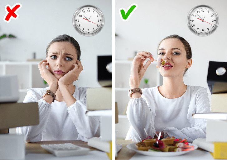 Nguyên tắc 2: Lắng nghe cơn đói của bạn. Theo nguyên tắc này, bạn cần ăn ngay khi cảm thấy đói. Đừng chờ đến khi cơn đói cồn cào dễ khiến bạn ăn quá nhiều.