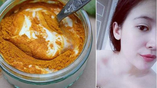 Cách trị mụn bọc tại nhà với nghệ và sữa chua.
