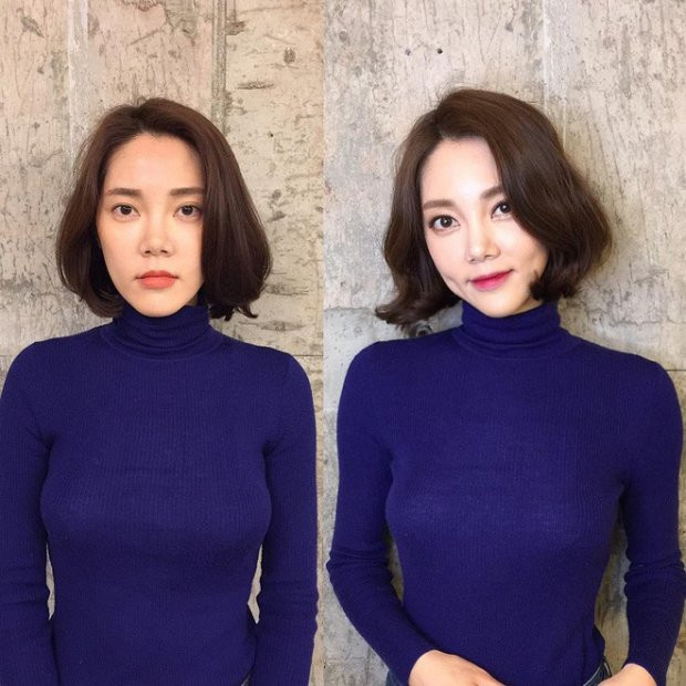 Cùng là tóc ngắn nhưng chỉ cần xoăn khác nhau một tí là đã thay đổi lớn rồi đấy.