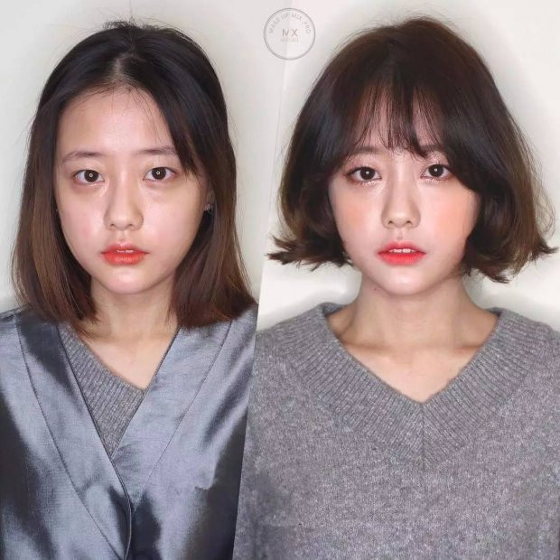 Với tóc ngắn tốt nhất bạn nên đi kèm với tóc mái thưa.