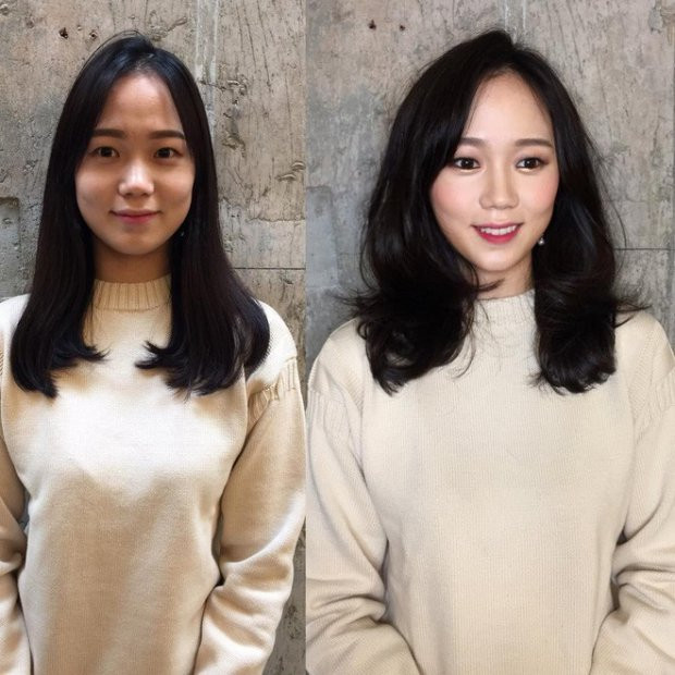 Chắc chắn 2 điều góp phần lột xác cho chị em chính là trang điểm và làm tóc.