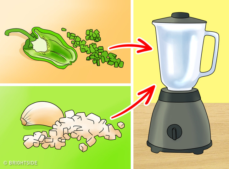 Làm thuốc trừ sâu hữu cơ diệt côn trùng hại rau cỏ: Hỗn hợp nước với tỏi (hoặc hành) và ớt xay nhuyễn sẽ khiến lũ sâu bọ biến mất khỏi các loại cây trồng.