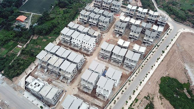 Dự án đã được xây dựng phủ kín hầu như toàn bộ diện tích.