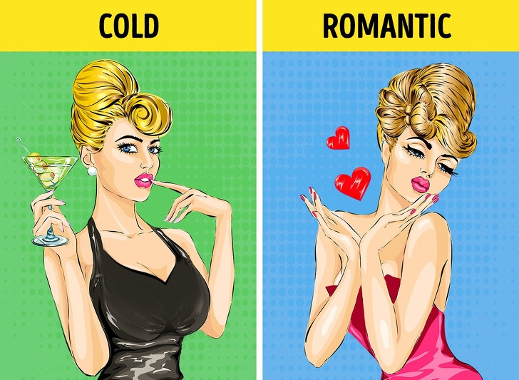 Ấn tượng trong lần gặp đầu tiên là màu sắc quần áo. Từ bộ quần áo, các chàng có thể đoán được nàng thích màu gì và từ đó suy ra một phần tính cách của cô. Màu sắc quần áo đã được chứng minh là được tác động bởi tâm trạng và cảm xúc.