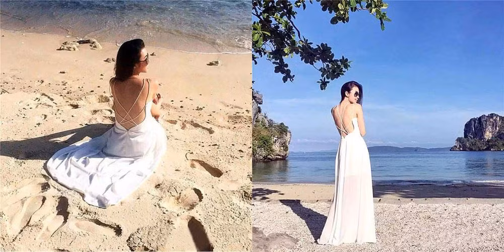 Một trong những mẫu váy maxi được ưa chuộng nhất trong năm 2018 chính là mẫu đầm hở lưng hoặc đầm maxi đan dây mang đến vẻ ngoài quyến rũ cho người mặc.