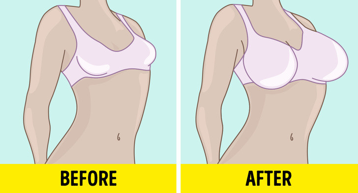 Kích thước ngực tăng lên: Nghiên cứu cho thấy chất béo không bão hòa đa có thể làm tăng kích thước vòng một. Bạn có thể ăn dầu ô liu, đậu khô, đậu phụ, hoặc rong biển, hoặc đơn giản là dùng dầu gan cá tuyết. Đây là cách tự nhiên để làm cho ngực phát triển. Ảnh: BS.