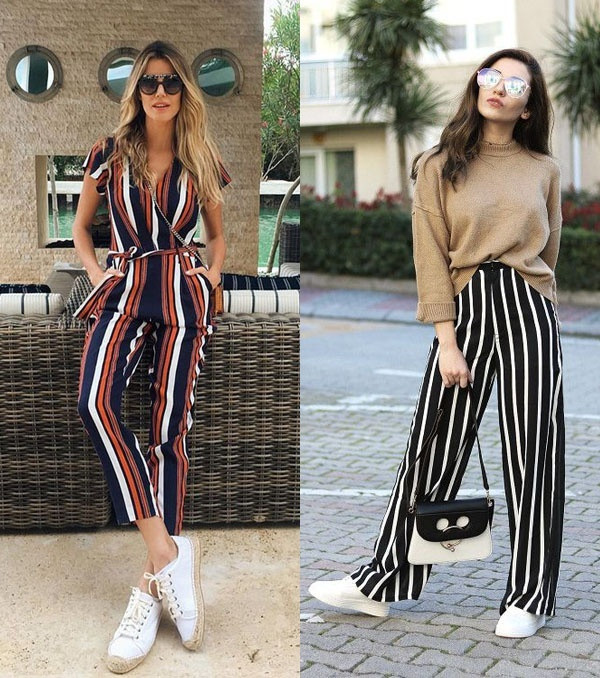 5. Phối với quần: Không có đôi giày nào hợp với quần hơn là giày sneakers. Set đồ này đem lại vẻ khoẻ khoắn, năng động cho chị em công sở.