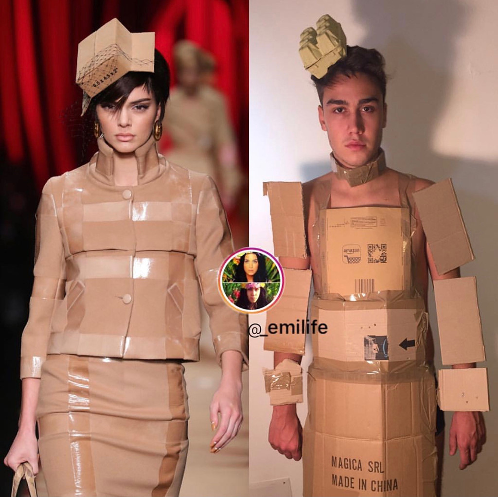 Từ năm 2014, Emanuele bắt đầu đăng tải loạt ảnh "nhái" lại các bức hình nổi tiếng trên mạng. Sự sáng tạo trong cách làm trang phục và "thần thái" rất riêng của anh khiến dân mạng thích thú.