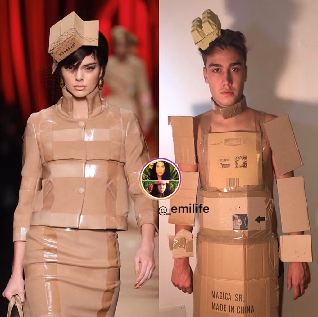 Từ năm 2014, Emanuele bắt đầu đăng tải loạt ảnh "nhái" lại các bức hình nổi tiếng trên mạng. Sự sáng tạo trong cách làm trang phục và "thần thái" rất riêng của anh khiến dân mạng thích thú.