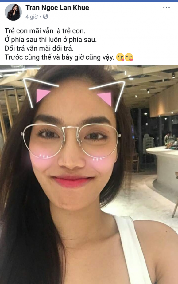 Lan Khuê đáp trả ngay sau đó.