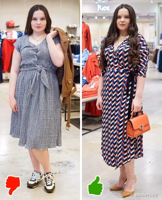 Khi mặc quần áo, bạn nên chú ý nhiều đến chất lượng vải của quần áo: chọn vải mỏng, bó vào người chỉ làm nổi bật các khuyết điểm của cơ thể.