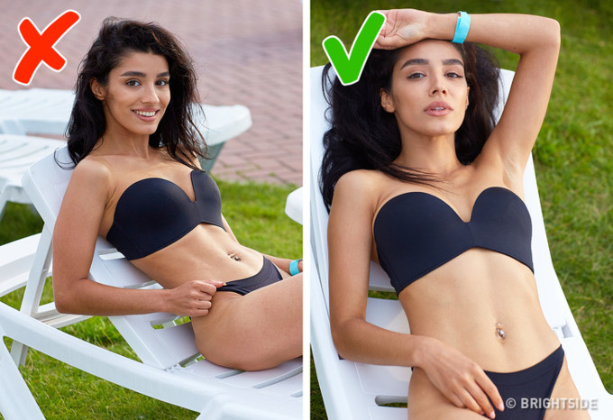 Không chụp nửa ngồi nửa nằm - các nếp nhăn không hấp dẫn có thể xuất hiện trên bụng, eo và cánh tay của bạn. Để làm cho cơ thể của bạn trông săn chắc, hãy sử dụng mẹo nhỏ này: nằm ngửa và kéo căng cơ.