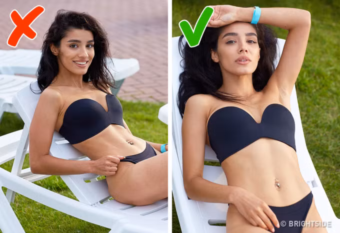 Không chụp nửa ngồi nửa nằm - các nếp nhăn không hấp dẫn có thể xuất hiện trên bụng, eo và cánh tay của bạn. Để làm cho cơ thể của bạn trông săn chắc, hãy sử dụng mẹo nhỏ này: nằm ngửa và kéo căng cơ.