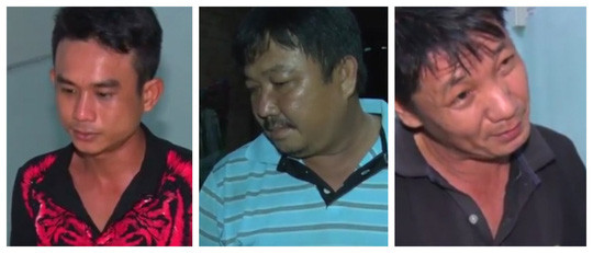 3 đối tượng bị bắt quả tang tổ chức cá cược bóng đá qua mạng. Ảnh: Công an cung cấp.