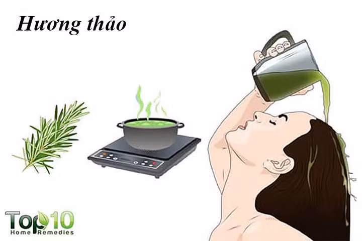 Hương thảo cũng kích thích sự phát triển của tóc. Nó cải thiện lưu thông máu đến da đầu, mang lại nhiều chất dinh dưỡng cho các nang tóc và thúc đẩy sự phát triển của tóc. Loại thảo dược này cũng giúp ngăn ngừa hiện tượng gàu, ngoài ra, nó có thể giúp điều trị da đầu khô hoặc ngứa. Một nghiên cứu năm 1998 được công bố trên tạp chí Archives of Dermatology cho biết hương thảo có thể được sử dụng để điều trị chứng rụng tóc. Hơn nữa, chất kháng khuẩn của nó làm sạch tóc, ngăn ngừa ngứa và gàu.