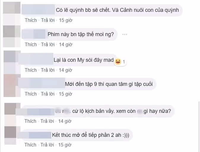Trước bức ảnh trên, khán giả tỏ ra vô cùng thất vọng. Nhiều người không can tâm khi kịch bản lại để cho nhân vật Quỳnh chịu nhiều nghiệt ngã đến vậy.