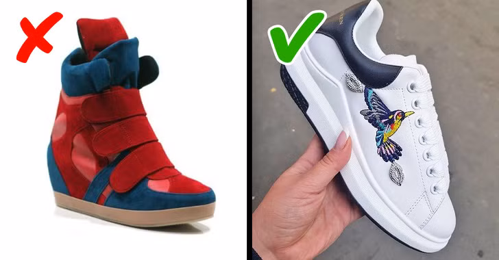 Giày nêm từng là xu hướng thời trang gây sốt vào năm 2011. Thế nhưng, chúng trông quá khổ và không còn hợp với làng mốt hiện nay nữa.