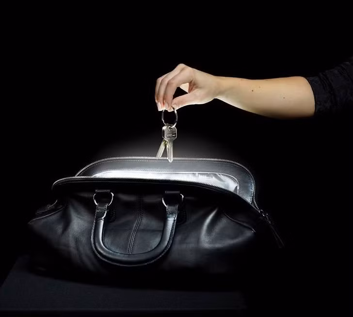 Chiếc túi xách phát sáng tự động khi bạn mở: Chiếc túi sử dụng các trường năng lượng từ bàn tay của bạn để kích hoạt ánh sáng trong 10 giây trước khi tự động tắt.