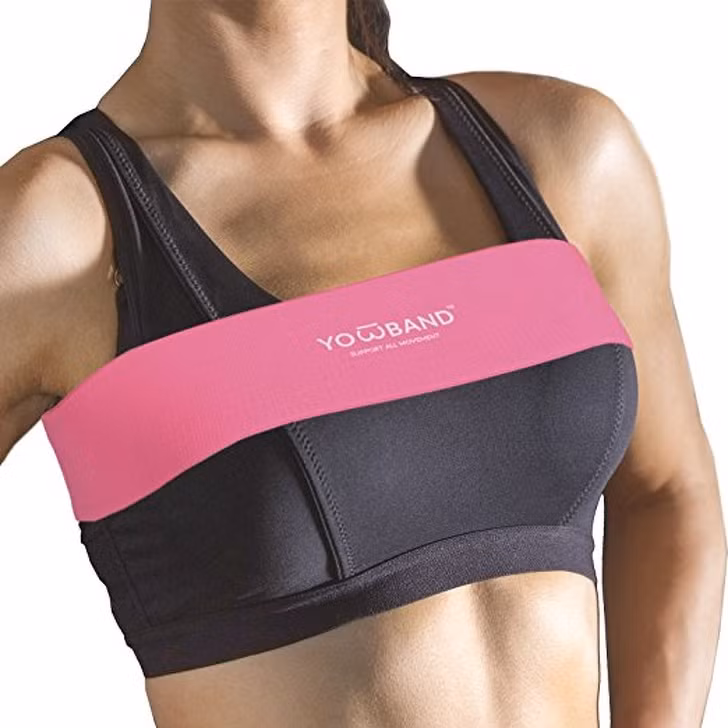 Chiếc đai hỗ trợ nâng ngực Yowband cố định vòng một cho chị em trong khi chạy bộ, tập luyện, tập thể dục và hoạt động khác.