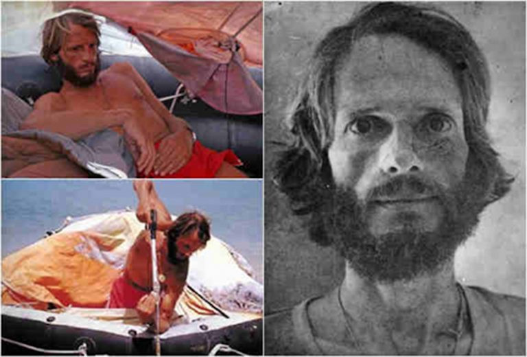 Người đàn ông Mỹ Steve Callahan đã bị cá voi đánh chìm thuyền trong hành trình qua Đại Tây Dương vào năm 1981. Ông đã sống trên bè cứu nạn lênh đênh trên biển trong 76 ngày.