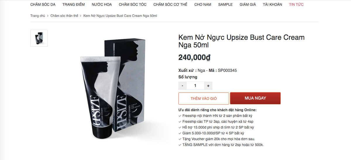 Chỉ cần gõ từ khóa “kem nở ngực” chưa đầy 1 giây đã cho hơn 2 triệu kết quả. Hầu hết quảng cáo đánh trúng tâm lý chị em vốn dĩ tự ti với số đo vòng 1 nhưng lo ngại dao, kéo nên dễ siêu lòng trước các sản phẩm “kích” vòng 1 tự nhiên.