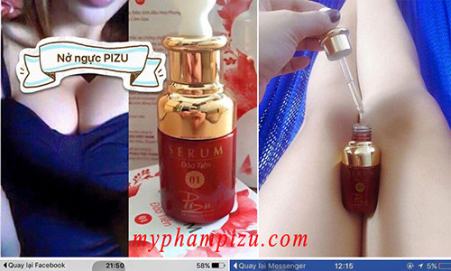 Một sản phẩm được quảng cáo làm tăng vòng 1 là Serum Đào tiên 1 Pizu, mặc dù sản phẩm được Sở Y tế Hà Nội cấp chỉ định là làm mềm mịn, săn chắc da vùng ngực. Tuy nhiên trên trang bán hàng trực tuyến, loại kem Serum Đào tiên 1 Pizu vẫn được quảng cáo “làm căng đầy, tăng kích thước” chỉ sau 2 - 4 tuần sử dụng.