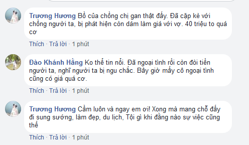 Chị em sôi nổi bình luận, đưa ra các cao kiến cho cô vợ trẻ.
