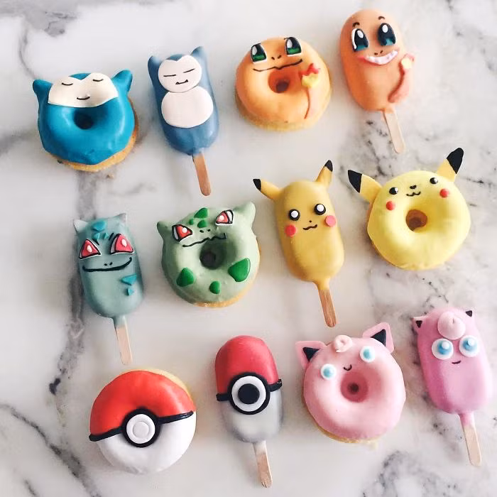 Những con pikachu cũng được tái hiện trên bánh que của Raymond. Ảnh: BP.