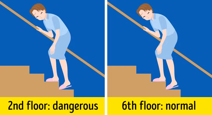 Khó thở và chóng mặt khi tập thể dục nhẹ nhàng: Nếu hoạt động thể chất nhẹ như leo lên tầng 2 gây chóng mặt và khó thở, bạn nên đi khám vì các triệu chứng này có thể biểu hiện bệnh hen suyễn hoặc bệnh tim.