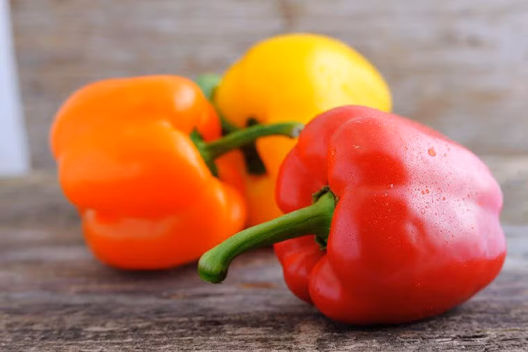 Ớt chuông giàu vitamin C, một thành phần thiết yếu trong việc sản xuất collagen của cơ thể. Nhờ vậy, làn da duy trì độ đàn hồi và chống lại các dấu hiệu lão hóa.