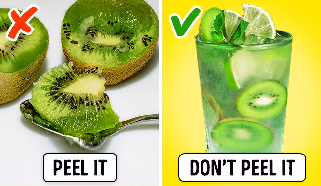 Chúng ta cũng nên ăn kiwi cả vỏ: Cơ thể có thể thu được nhiều hơn gấp 3 lần chất xơ và chất chống oxy hóa chỉ bằng cách ăn cả vỏ quả kiwi.