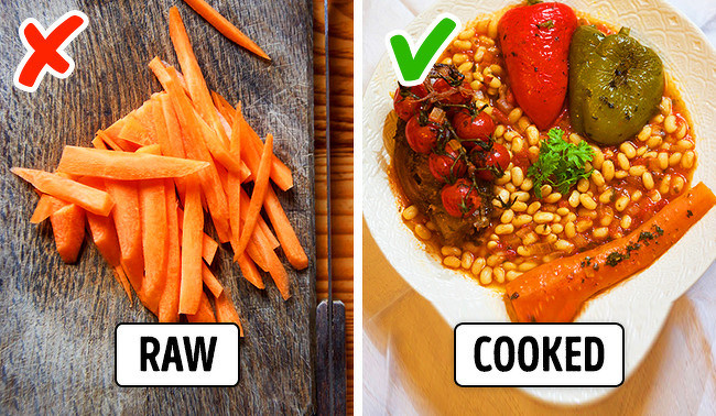 Cà rốt luộc có nhiều beta-carotene và lutein tốt cho thị lực và làn da. Cà rốt nấu chín giúp cơ thể hấp thụ tốt hơn 5 lần so với cách ăn sống.