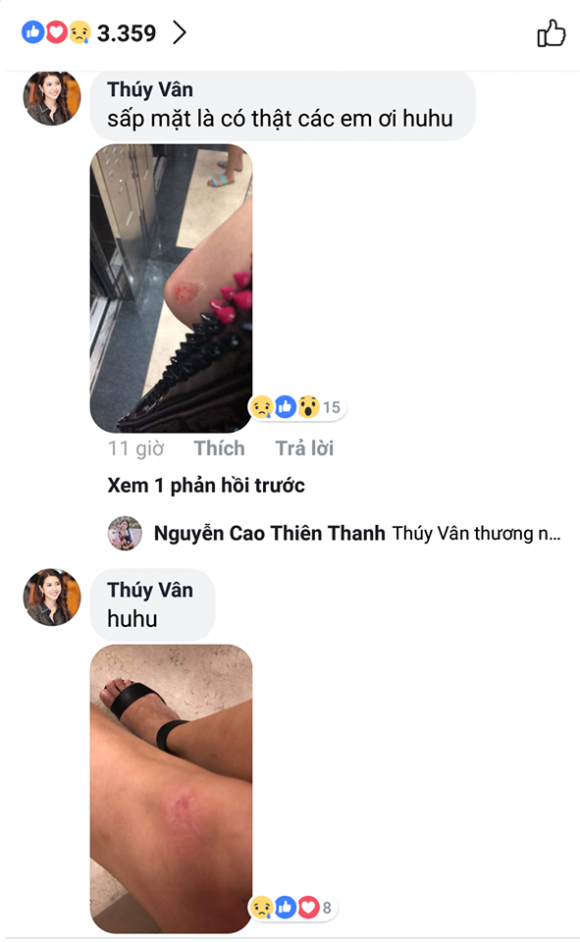 Thuý Vân viết về sự cố của mình trên sân khấu.