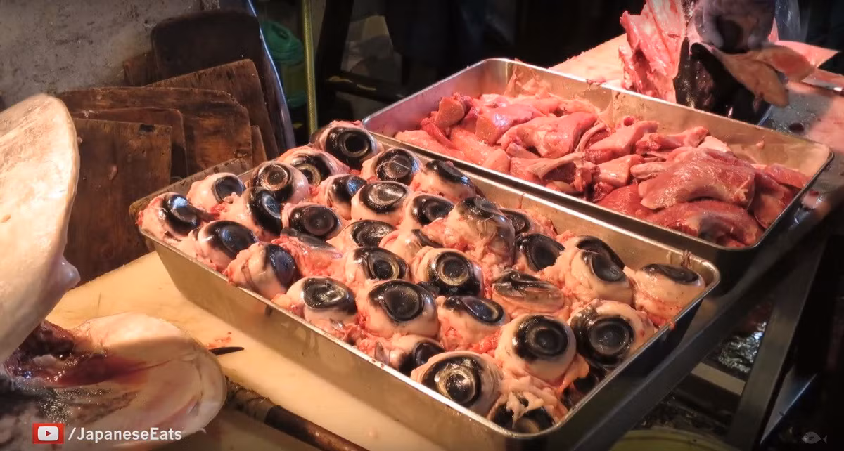 Ở Nhật Bản, mắt cá ngừ được bày bán khá phổ biến, thậm chí còn được bán đại trà trong các siêu thị lớn nhỏ. Ảnh: Internet. 