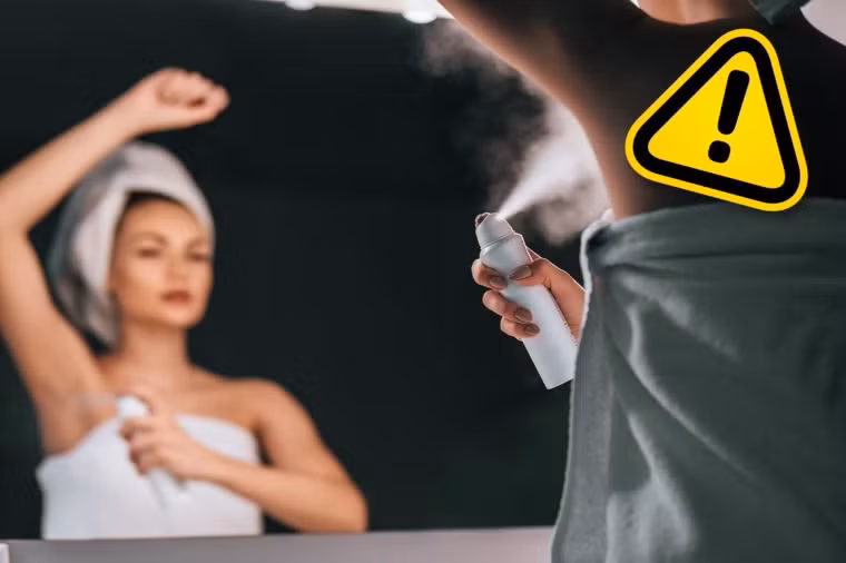 Sử dụng xịt khử mùi như kem lót trang điểm là cách làm đẹp bạn nên tránh. Xịt khử mùi lên mặt có thể dẫn đến các lỗ chân lông bị tắc, có thể gây mụn. Ngoài ra, nó có thể gây kích ứng da.