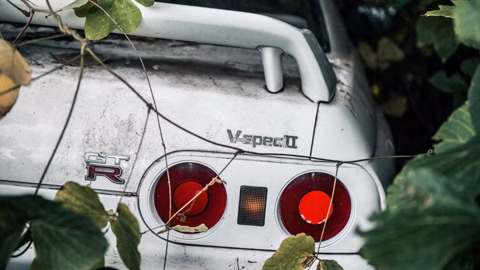 Nhưng anh bất ngờ phát hiện một màu trắng ẩn sau những cây dây leo. Jack Rix đến gần và gạt lá cây sang một bên để lộ ra một chiếc Nissan R32 GT-R V-spec II. Đây không phải biến thể có giá trị nhất, nhưng một chiếc như này có giá bán 40.100 USD. Có giá trị lớn, nhưng chiếc Nissan R32 GT-R V-spec II này đang để mặc cho cây cỏ "nuốt chửng".