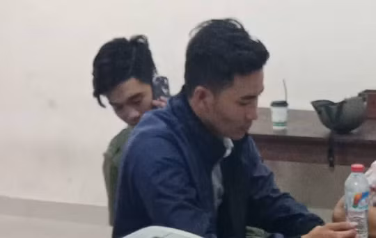 Võ Minh Thắng tại cơ quan công an.