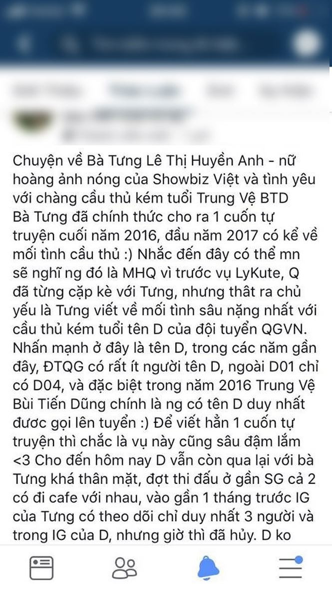 Bất ngờ xuất hiện thông tin Bà Tưng từng yêu sâu đậm trung vệ Bùi Tiến Dũng.
