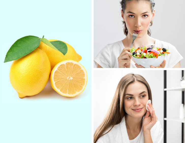 Nước chanh chứa một lượng lớn vitamin C giúp tăng cường hệ thống miễn dịch và chống nhiễm trùng. Thoa nước chanh lên mặt sau khi thoa kem dưỡng ẩm trước khi đi ngủ. Uống nước chanh để giúp chống viêm và giảm sản xuất dầu trên da.