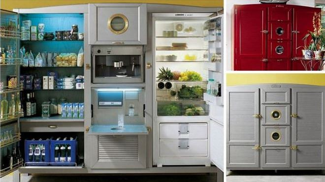 Tủ lạnh Meneghini Arredamenti có giá 41.000 USD. Chiếc tủ này có kích thước khổng lồ, được làm bằng thép không gỉ, gỗ sồi và các không gian lưu trữ đồ vô cùng tiện dụng.