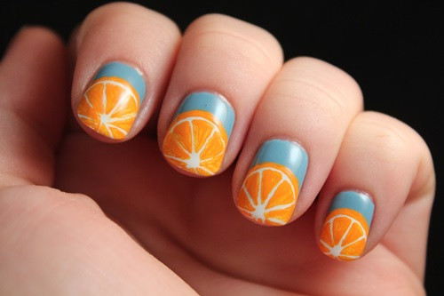Nail hình trái cam mang đến cảm giác giải nhiệt những ngày nóng.