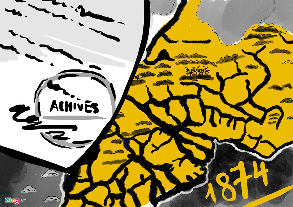 Giáp Tuất 1874: Ký vào bản hiệp ước Nhâm Tuất (1862), dâng ba tỉnh miền Đông Nam Bộ cho thực dân Pháp, nhà Nguyễn không có cách gì xoay chuyển được tình hình. 12 năm sau, họ buộc phải ký tiếp vào bản hiệp ước Giáp Tuất (1874), tiếp tục giao nộp các tỉnh miền Tây Nam Kỳ cho thực dân Pháp.